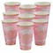 5 1/4" 16 oz. Pink Congrats Graduation Disposable Paper Cups 12 Count